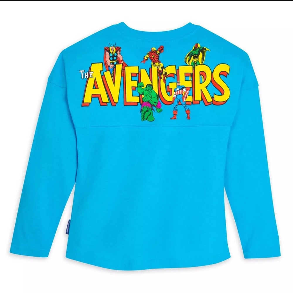 Marvel Avengers Blue Kids Long Sleeve Shirt Disney Spirit Jersey size XL